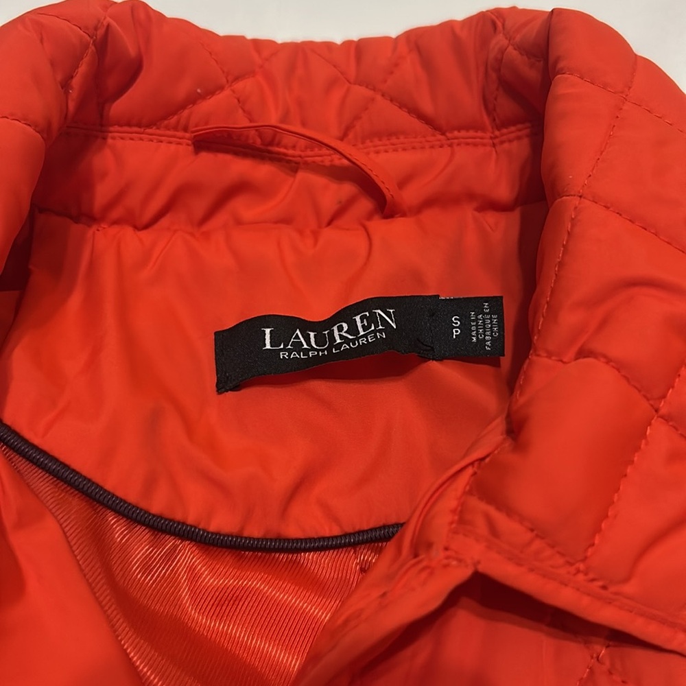 Ralph Lauren Women's Quilted Jacket Orange size S - Picture 3 of 10